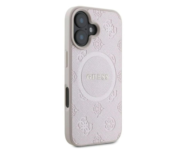Guess Saffiano Peony Classic Logo do iPhone 16 różowy - 1279103 - zdjęcie 2
